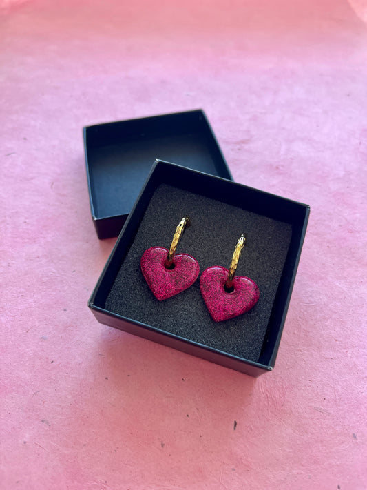 Boucles d’oreilles 'Cupidon rose'