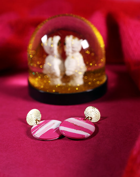 Boucles dâoreilles 'Pink PoeÌsie'