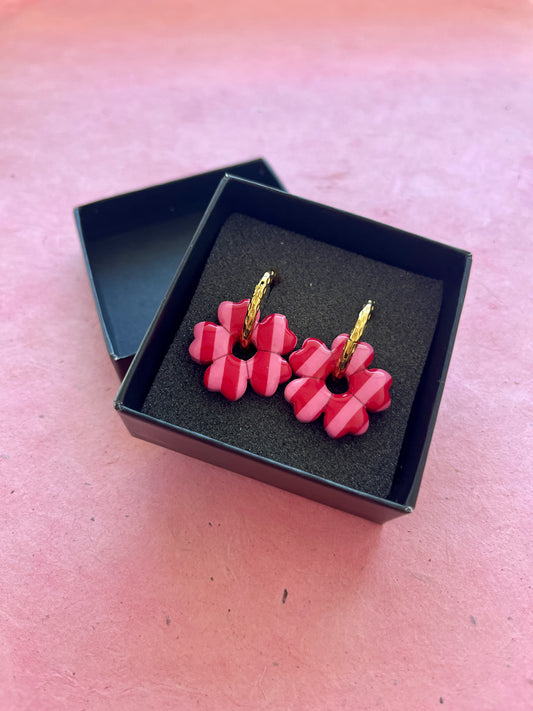 Boucles d’oreilles 'Bonbon fleuri'