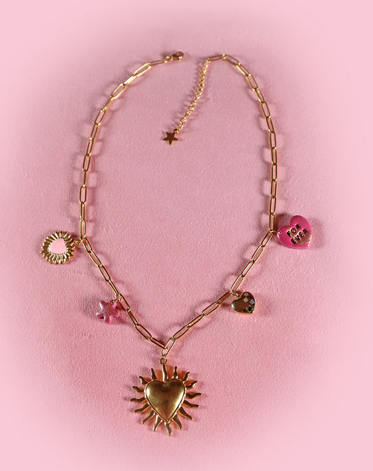 Collier soleil coeur