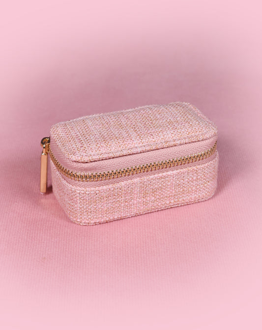 Mini boîte à bijoux effet lin