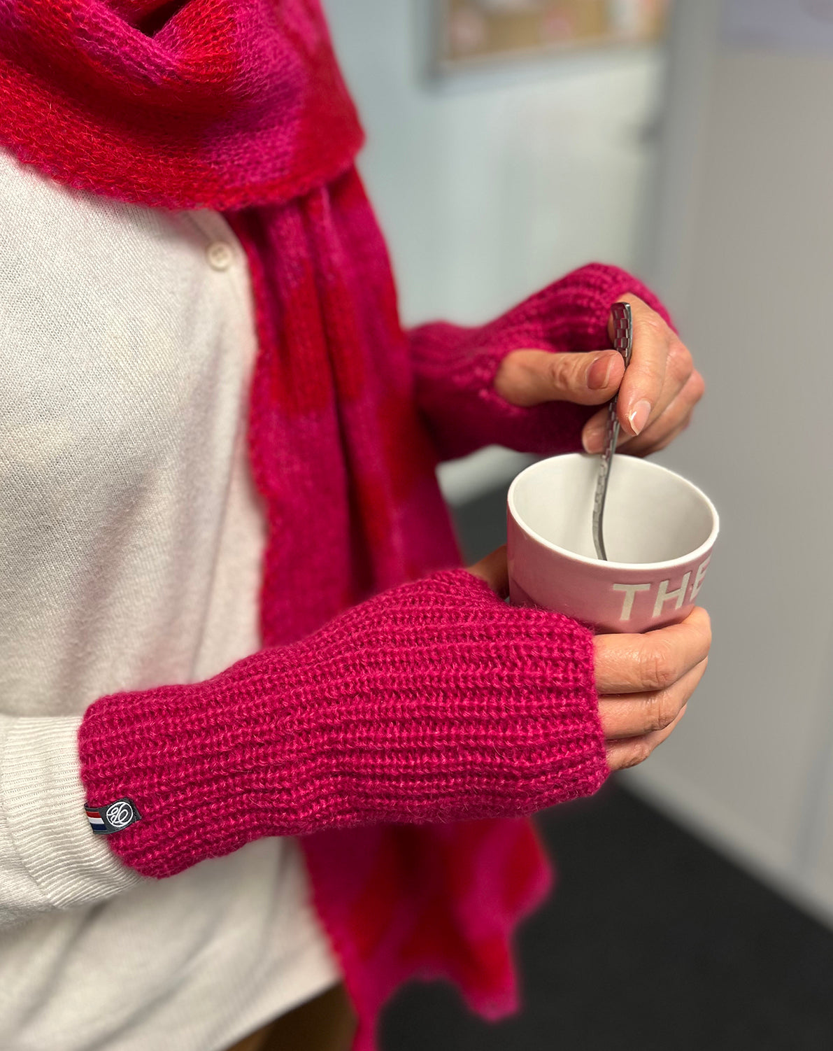 Mitaines pouce en Mohair