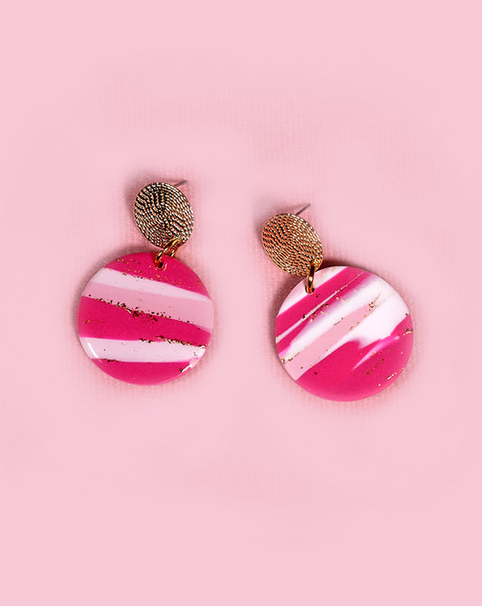 Boucles d’oreilles 'Pink Poésie'