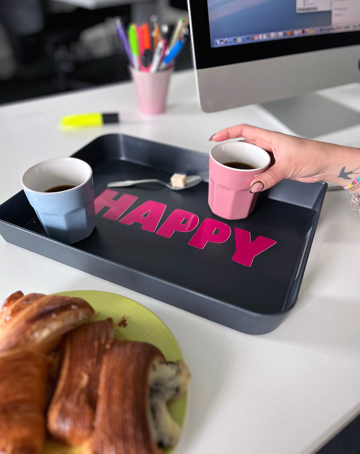 Plateau mélaminé 'Happy'