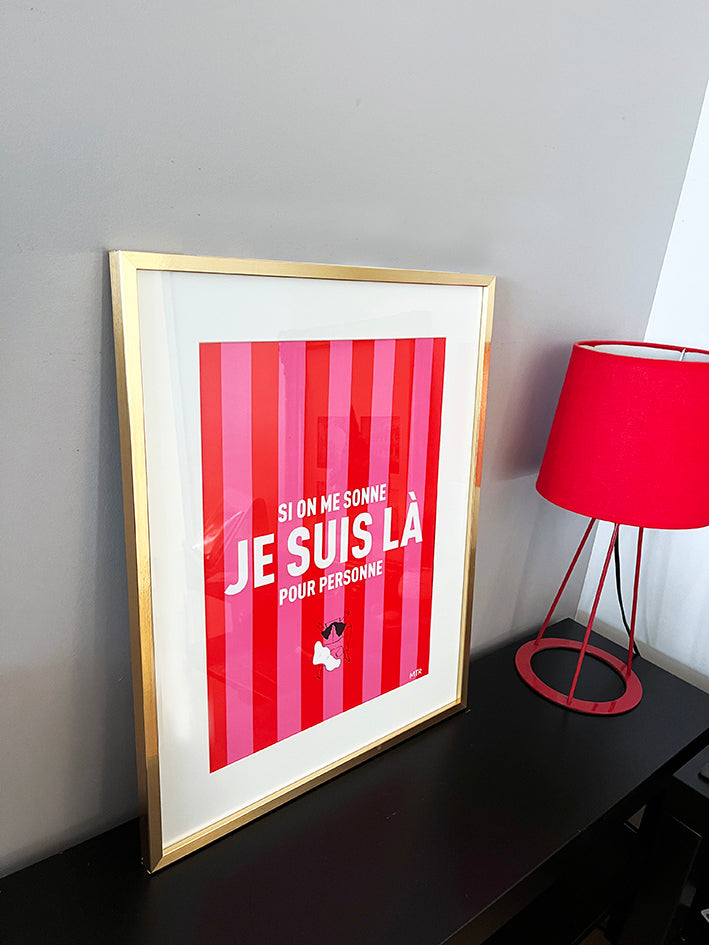 Affiche 30x40 'Si on me sonne'
