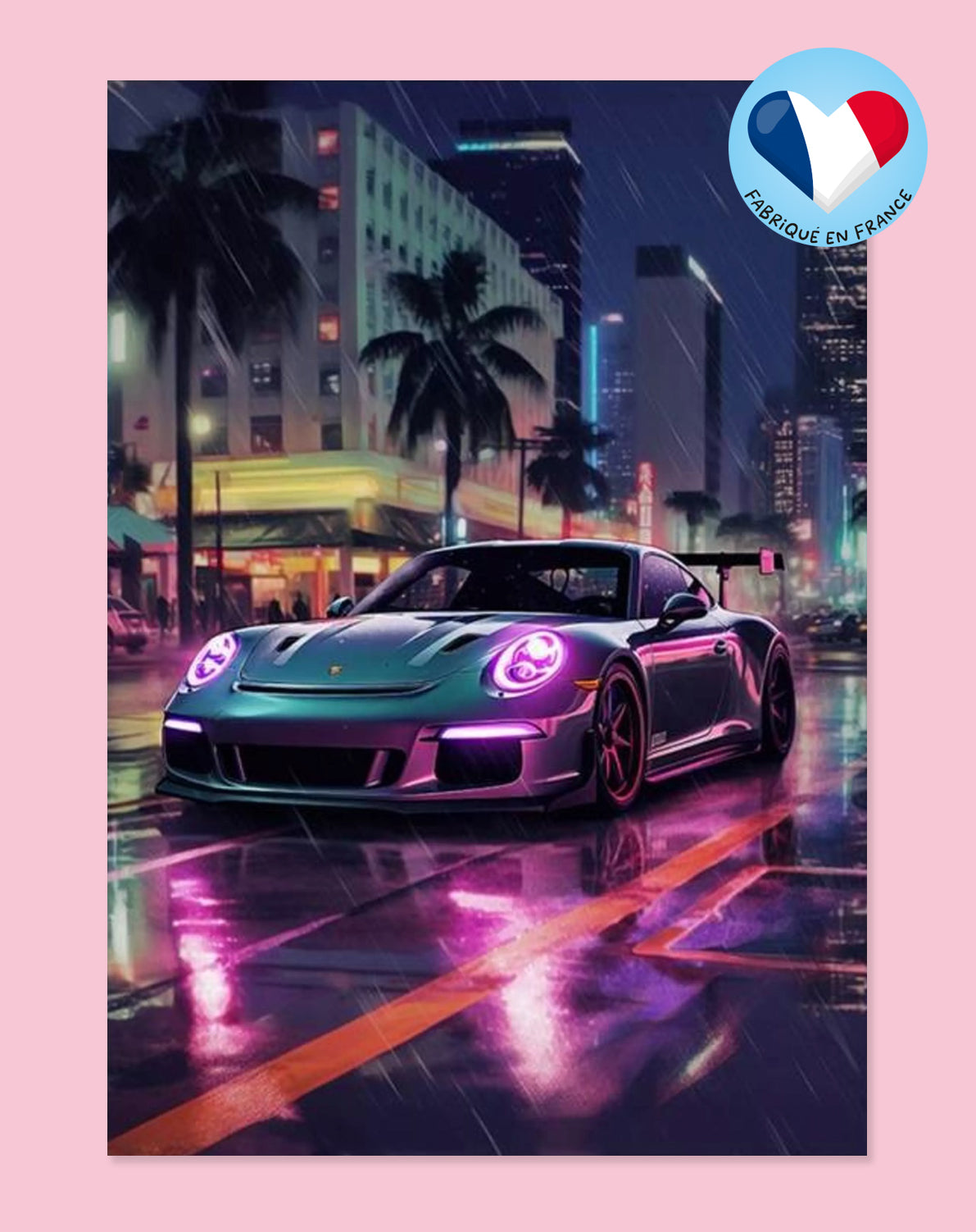 Affiche - Porsche 911 GT3, Miami Streets
