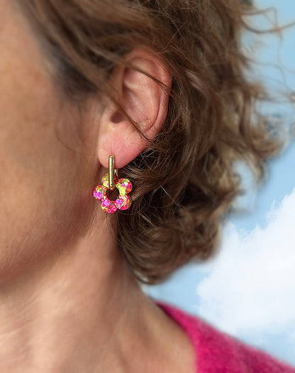 Boucles d’oreilles 'Rose-citron'