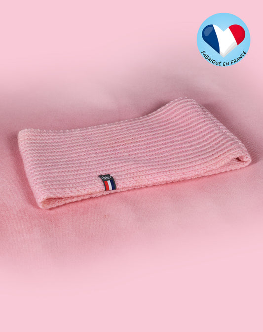 Bandeau rose 100% laine