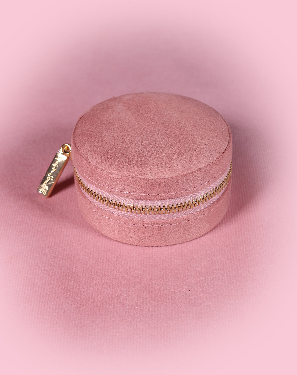 Boîte à bijoux de voyage velours rose