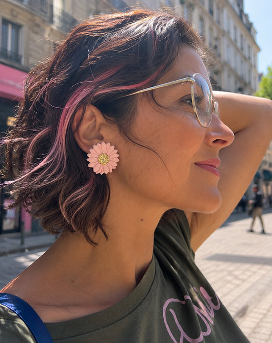 Boucles d’oreilles 'Eclat de rose'