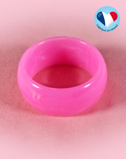 Bracelet jonc rose fluo