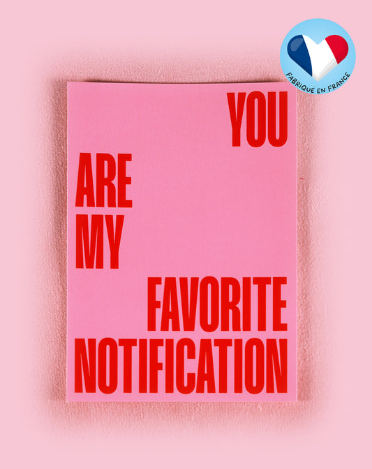 Carte ‘Favorite notification'
