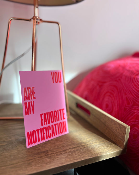 Carte ‘Favorite notification'