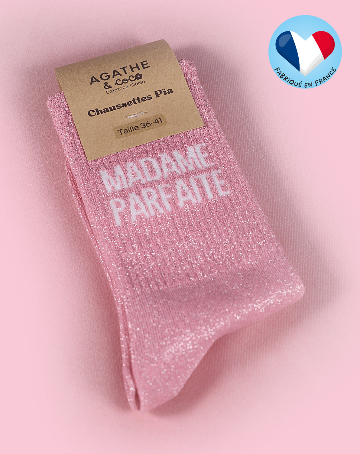 Chaussettes paillettes 'Madame parfaite'