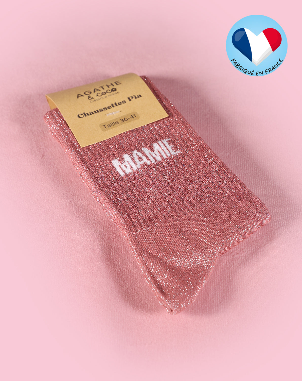 Chaussettes paillettes ‘Mamie’