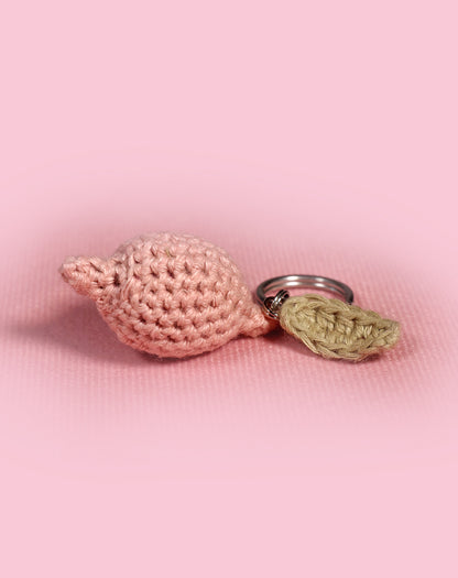 Porte-clés citron rose