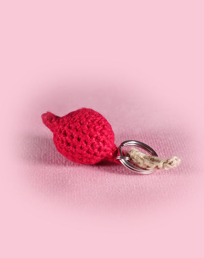 Porte-clés citron rose