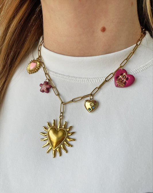 Collier soleil coeur