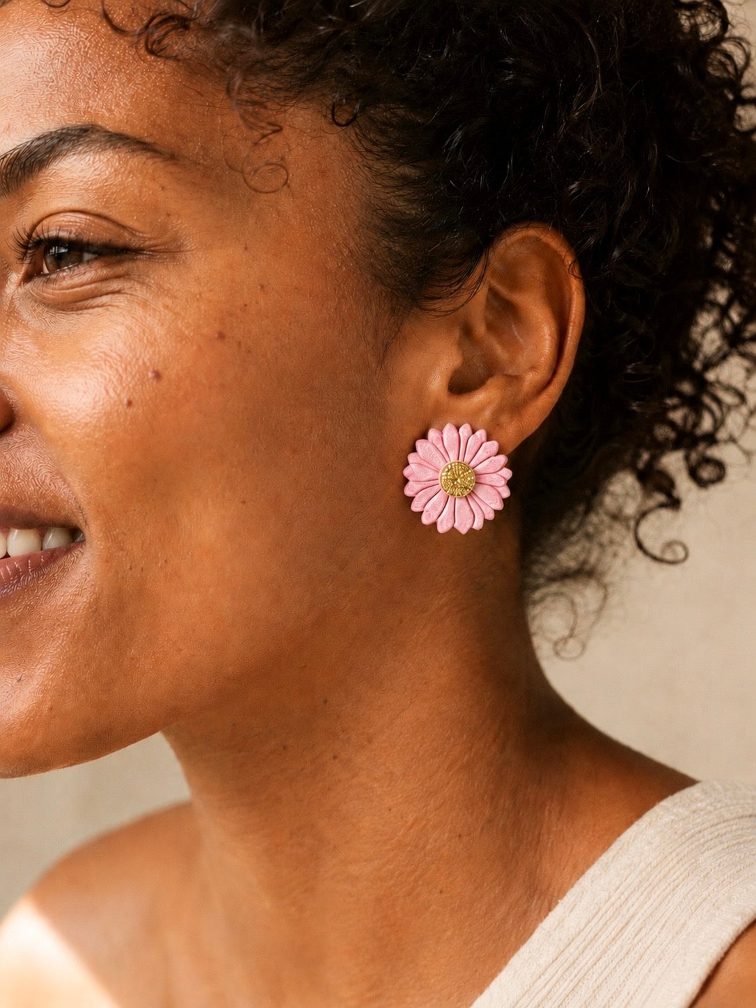 Boucles d’oreilles 'Eclat de rose'