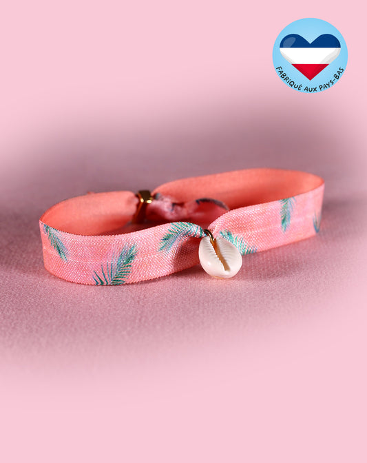 Bracelet de cheville coquillage corail