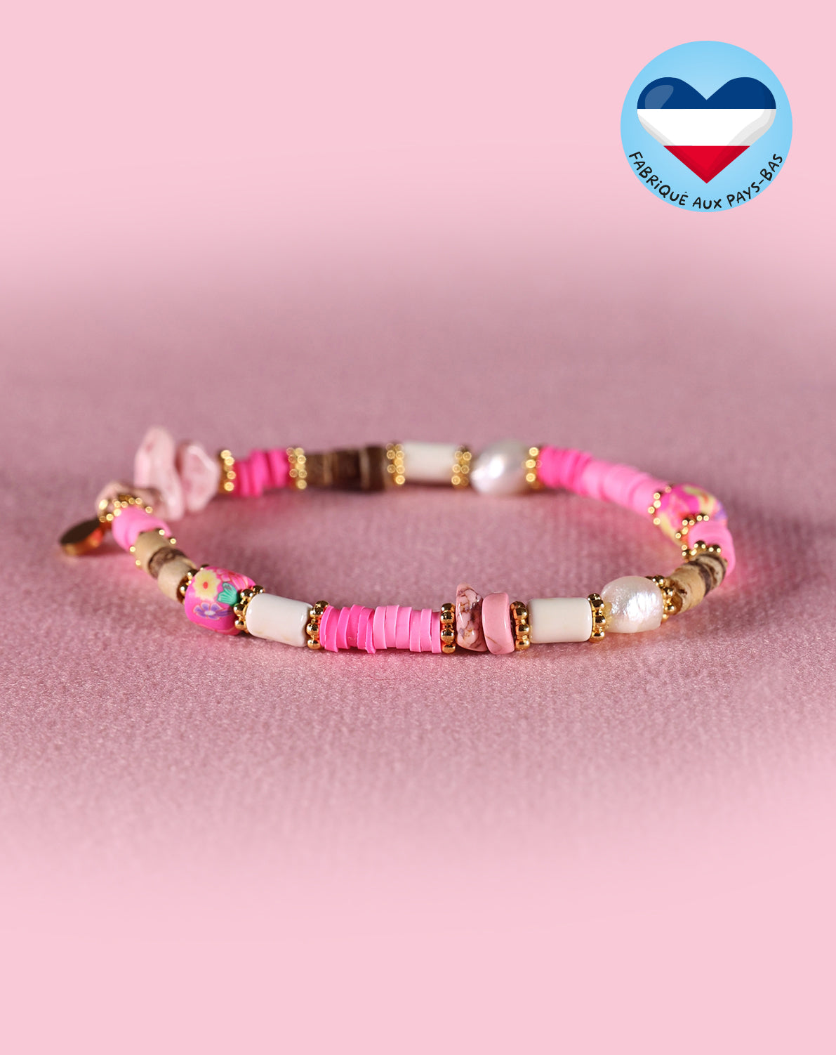 Bracelet rose tropicale