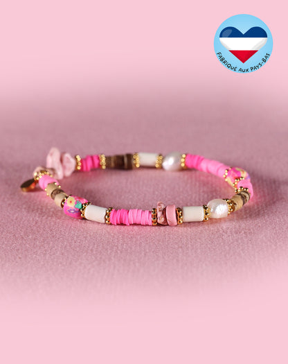 Bracelet rose tropicale
