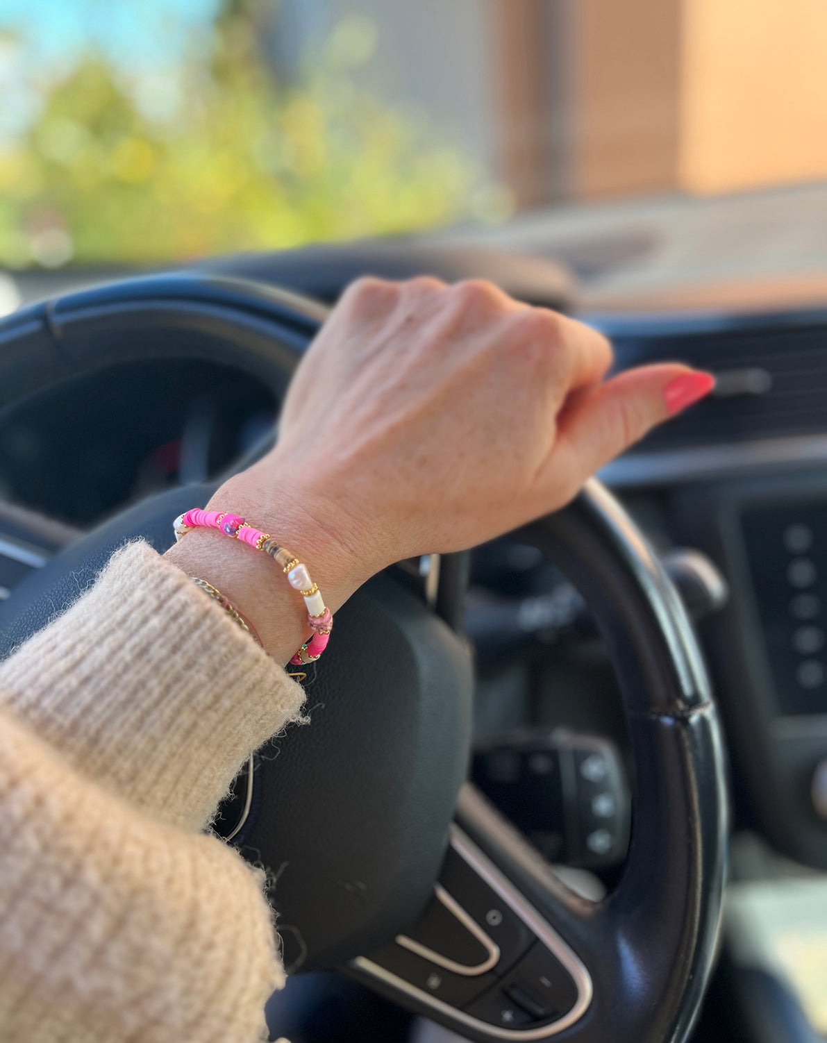 Bracelet rose tropicale