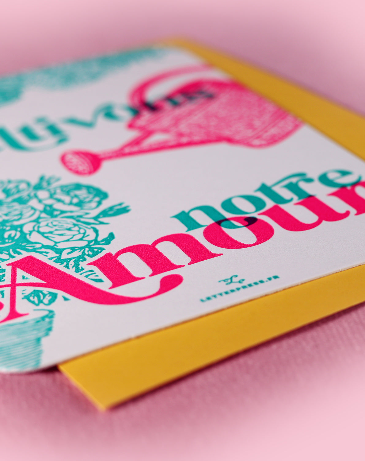 Carte Cultivons notre amour avec enveloppe