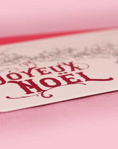 Carte de vœux ‘Joyeux Noël’ avec enveloppe