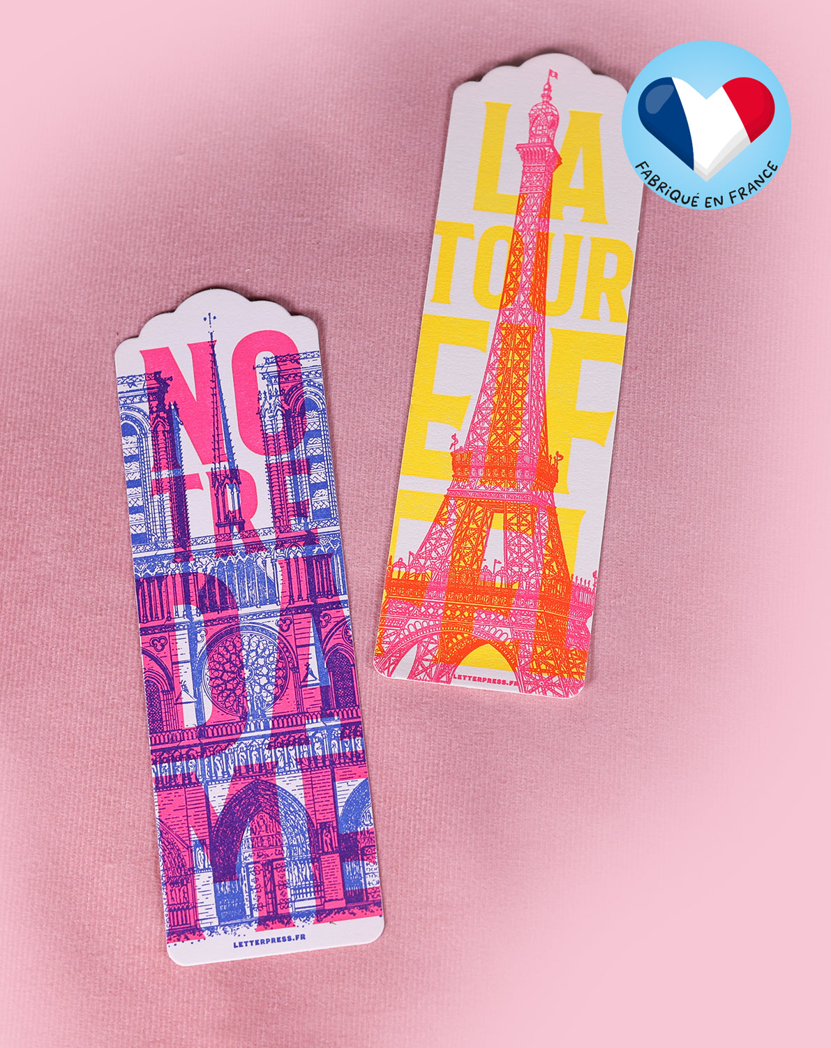 Marque-page Tour Eiffel & Notre-Dame