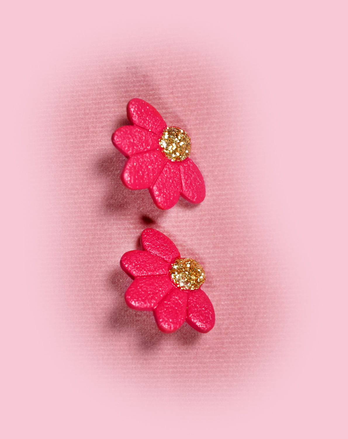 Boucles d’oreilles 'Pétales enchantées' fushia