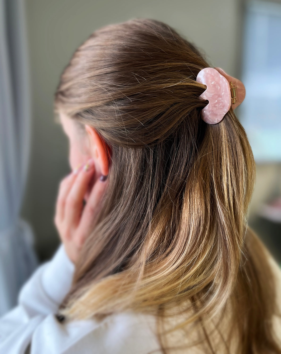 Pince méduse nacre rose