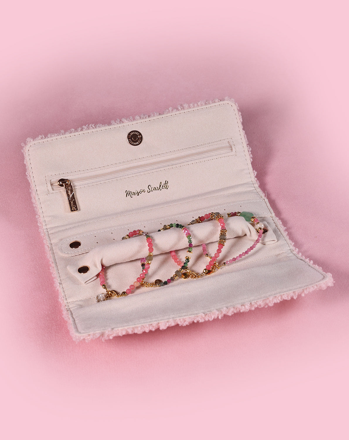 Pochette à bijoux en moumoute
