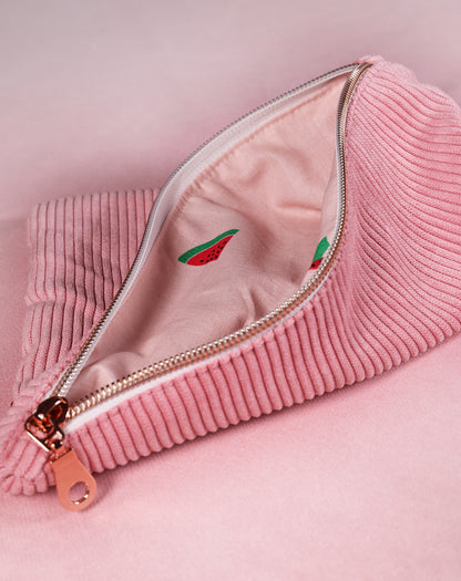 Pochette en velours côtelé