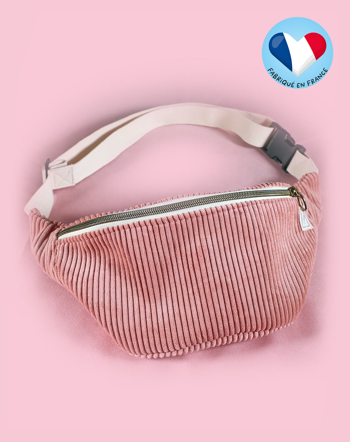 Sac Banane rose poudré