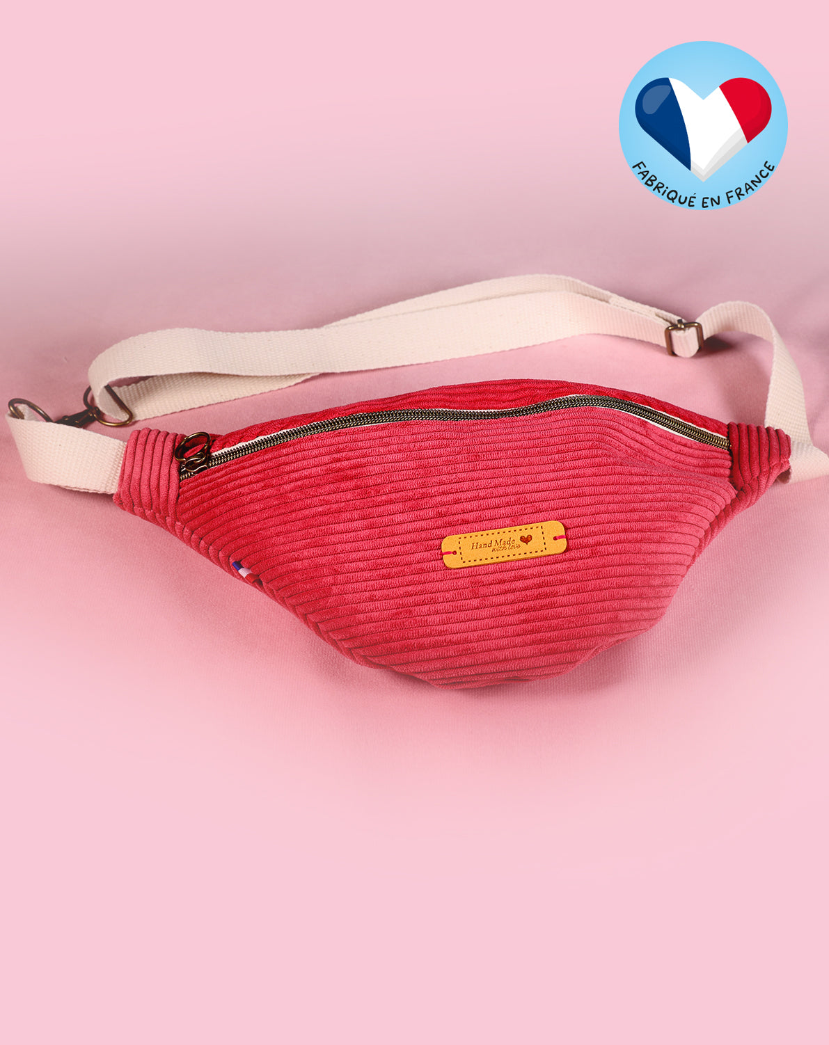 Sac banane en velours côtelé