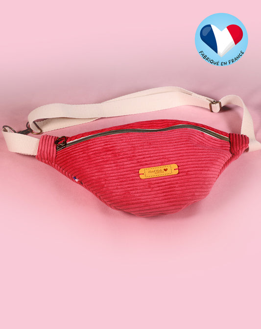 Sac banane en velours côtelé