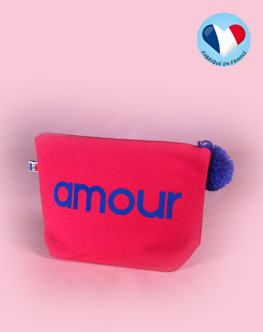Trousse de toilette fuschia 'Amour'